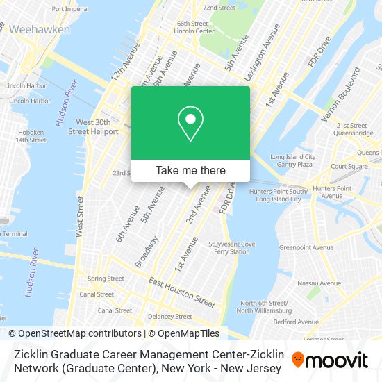 Zicklin Graduate Career Management Center-Zicklin Network (Graduate Center) map