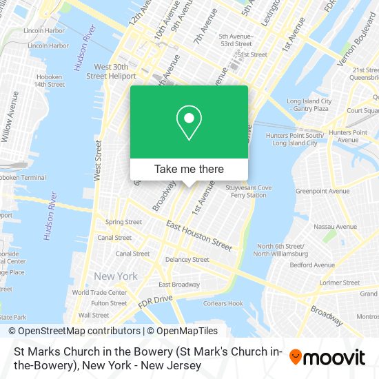 Mapa de St Marks Church in the Bowery (St Mark's Church in-the-Bowery)