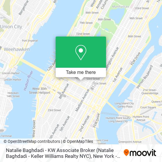 Mapa de Natalie Baghdadi - KW Associate Broker (Natalie Baghdadi - Keller Williams Realty NYC)