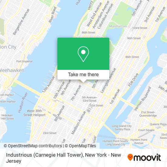 Mapa de Industrious (Carnegie Hall Tower)