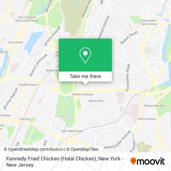 Mapa de Kennedy Fried Chicken (Halal Chicken)