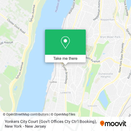 Mapa de Yonkers City Court (Gov't Offices Cty Ctr'l Booking)