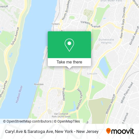 Caryl Ave & Saratoga Ave map