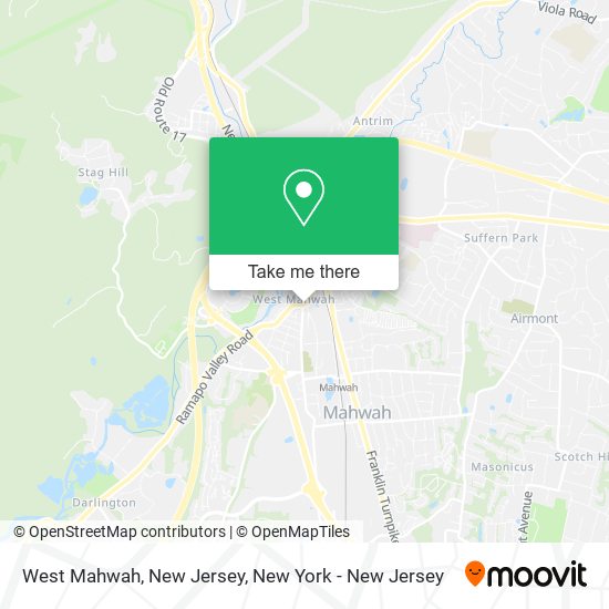 West Mahwah, New Jersey map