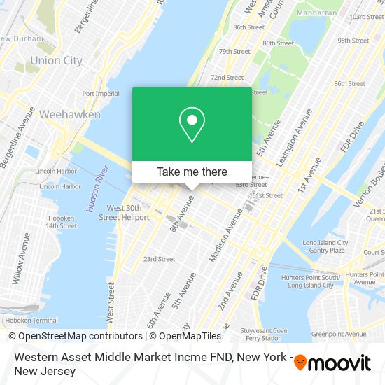 Mapa de Western Asset Middle Market Incme FND
