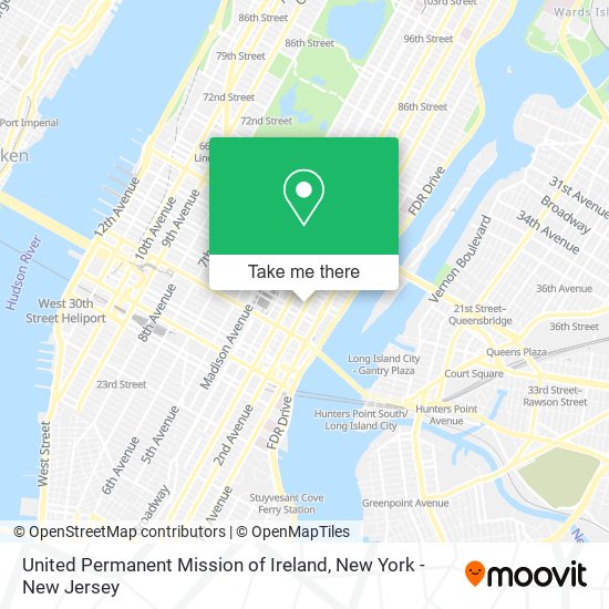 United Permanent Mission of Ireland map