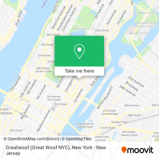 Mapa de Greatwoof (Great Woof NYC)