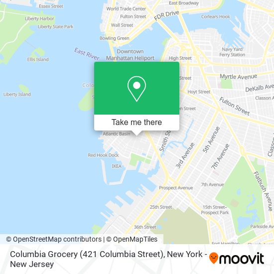 Mapa de Columbia Grocery (421 Columbia Street)