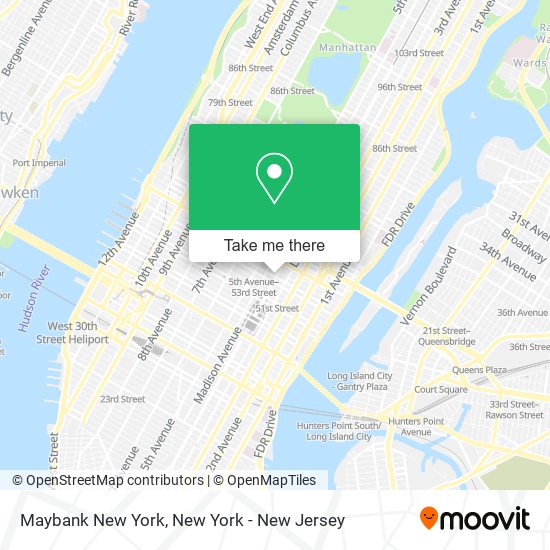 Mapa de Maybank New York