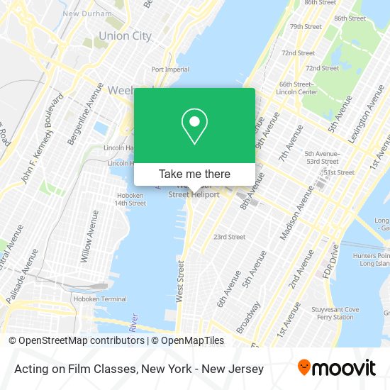 Acting on Film Classes map