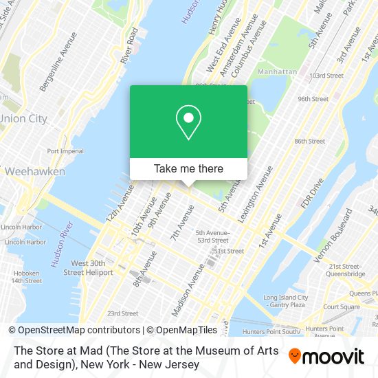 The Store at Mad (The Store at the Museum of Arts and Design) map