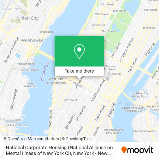 National Corporate Housing (National Alliance on Mental Illness of New York Ci) map