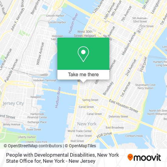 People with Developmental Disabilities, New York State Office for map