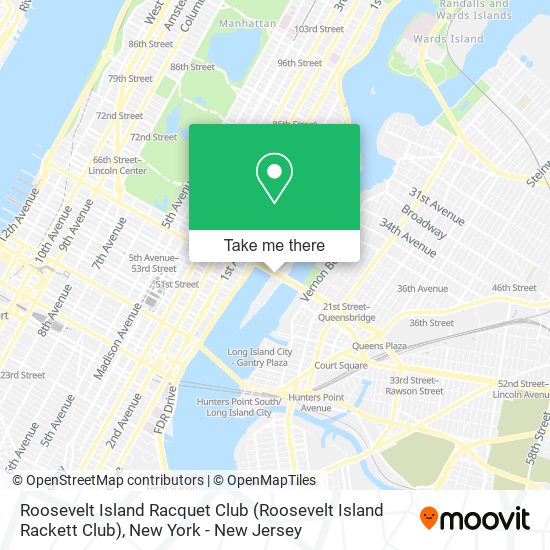 Mapa de Roosevelt Island Racquet Club