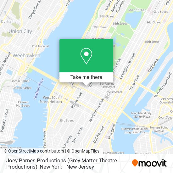 Mapa de Joey Parnes Productions (Grey Matter Theatre Productions)