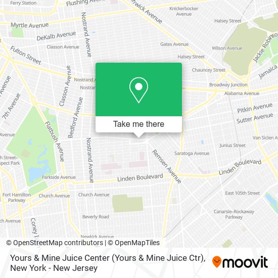 Mapa de Yours & Mine Juice Center