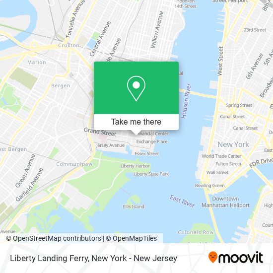 Liberty Landing Ferry map