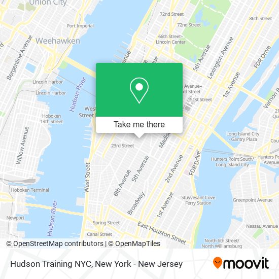 Mapa de Hudson Training NYC