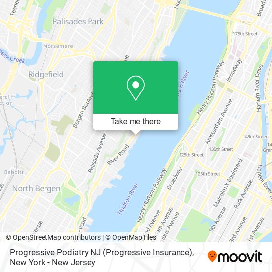 Progressive Podiatry NJ (Progressive Insurance) map