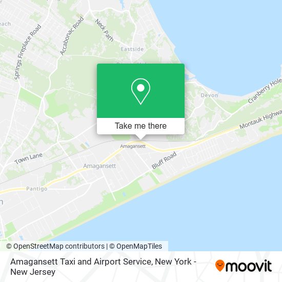 Mapa de Amagansett Taxi and Airport Service