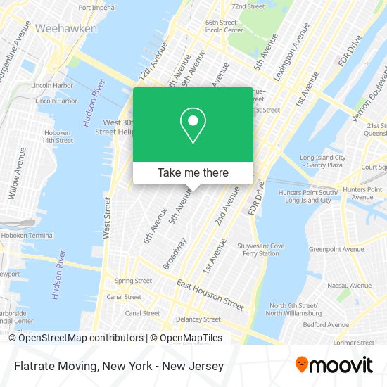 Mapa de Flatrate Moving