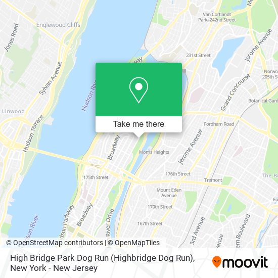 Mapa de High Bridge Park Dog Run (Highbridge Dog Run)