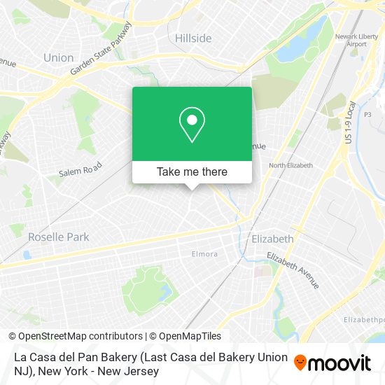La Casa del Pan Bakery (Last Casa del Bakery Union NJ) map