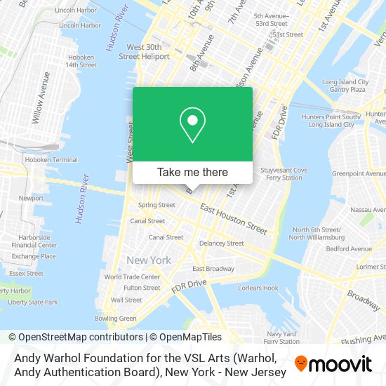 Mapa de Andy Warhol Foundation for the VSL Arts (Warhol, Andy Authentication Board)