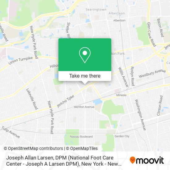 Joseph Allan Larsen, DPM (National Foot Care Center - Joseph A Larsen DPM) map
