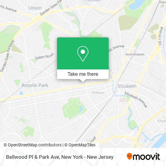 Mapa de Bellwood Pl & Park Ave
