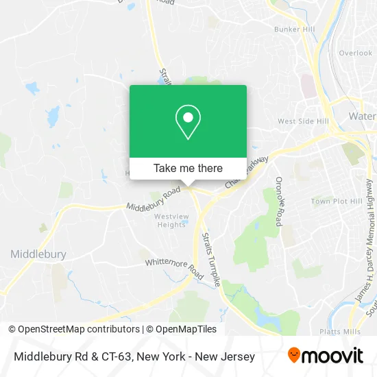 Middlebury Rd & CT-63 map