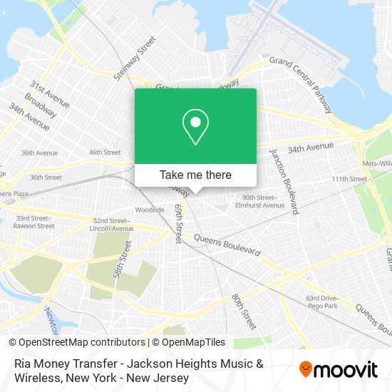 Ria Money Transfer - Jackson Heights Music & Wireless map