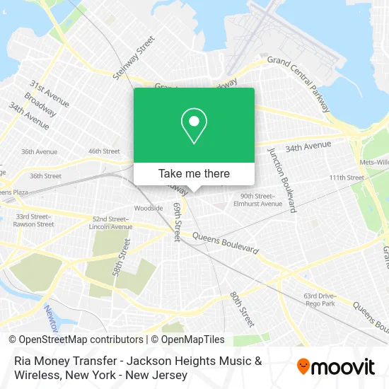 Ria Money Transfer - Jackson Heights Music & Wireless map