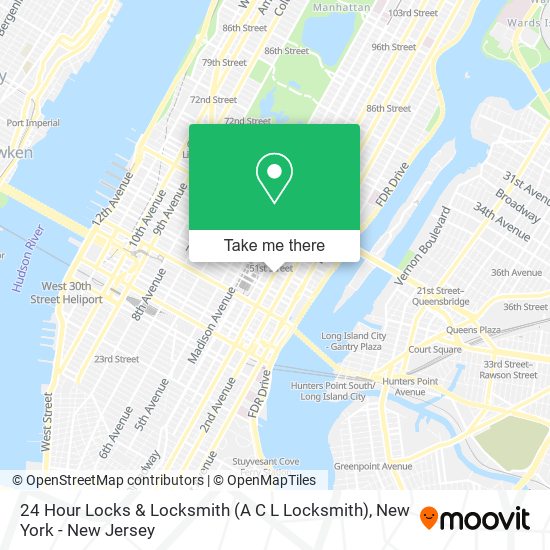 24 Hour Locks & Locksmith (A C L Locksmith) map
