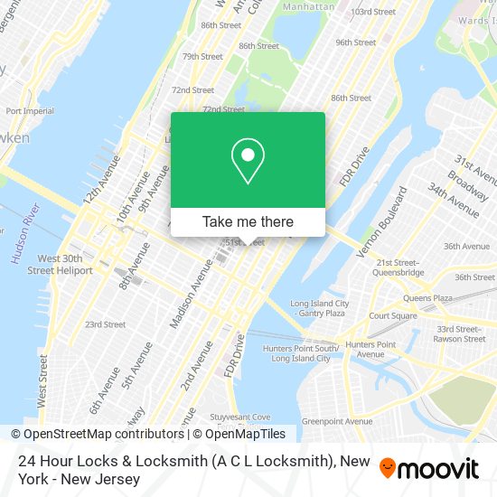 Mapa de 24 Hour Locks & Locksmith (A C L Locksmith)