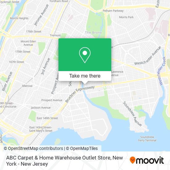 Mapa de ABC Carpet & Home Warehouse Outlet Store
