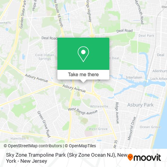 Mapa de Sky Zone Trampoline Park (Sky Zone Ocean NJ)