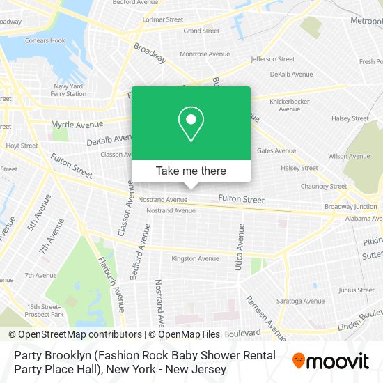 Mapa de Party Brooklyn (Fashion Rock Baby Shower Rental Party Place Hall)