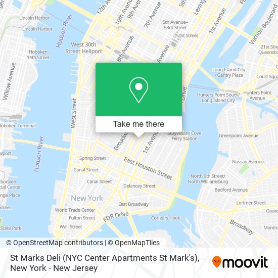 St Marks Deli (NYC Center Apartments St Mark's) map