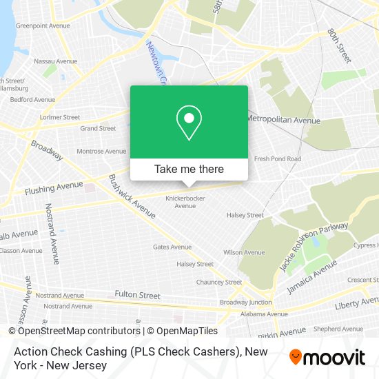 Action Check Cashing (PLS Check Cashers) map