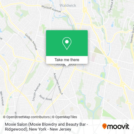 Mapa de Moxie Salon (Moxie Blowdry and Beauty Bar - Ridgewood)