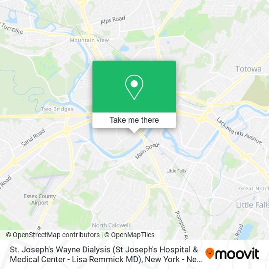 Mapa de St. Joseph's Wayne Dialysis (St Joseph's Hospital & Medical Center - Lisa Remmick MD)