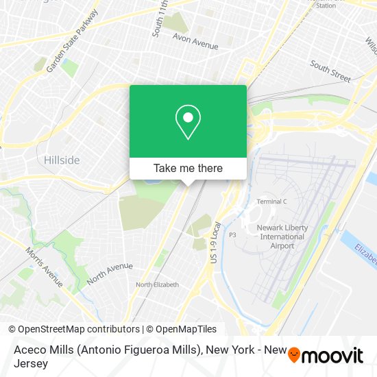 Aceco Mills (Antonio Figueroa Mills) map