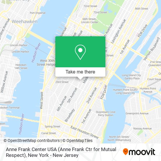 Anne Frank Center USA (Anne Frank Ctr for Mutual Respect) map