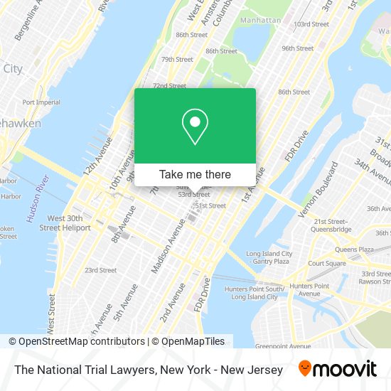 The National Trial Lawyers map