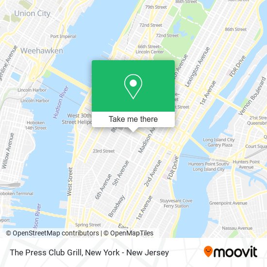 The Press Club Grill map