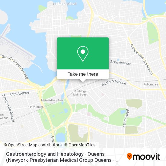 Gastroenterology and Hepatology - Queens map