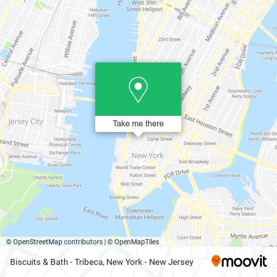 Mapa de Biscuits & Bath - Tribeca