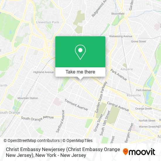 Mapa de Christ Embassy Newjersey (Christ Embassy Orange New Jersey)