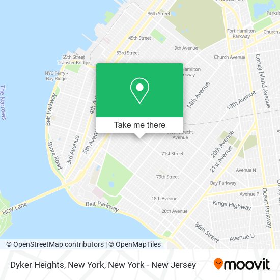 Dyker Heights, New York map